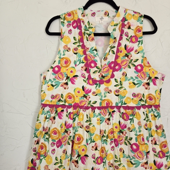 Entro Tiered Ric Rac Floral Dress - Picture 4 of 10